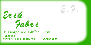 erik fabri business card